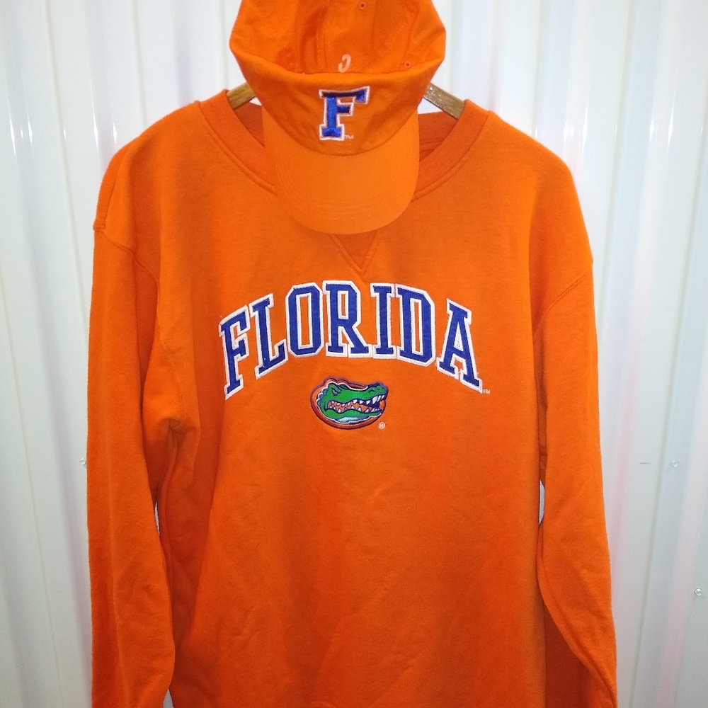 Florida Gators NCAA Sweater Sweatshirt & Hat (M)